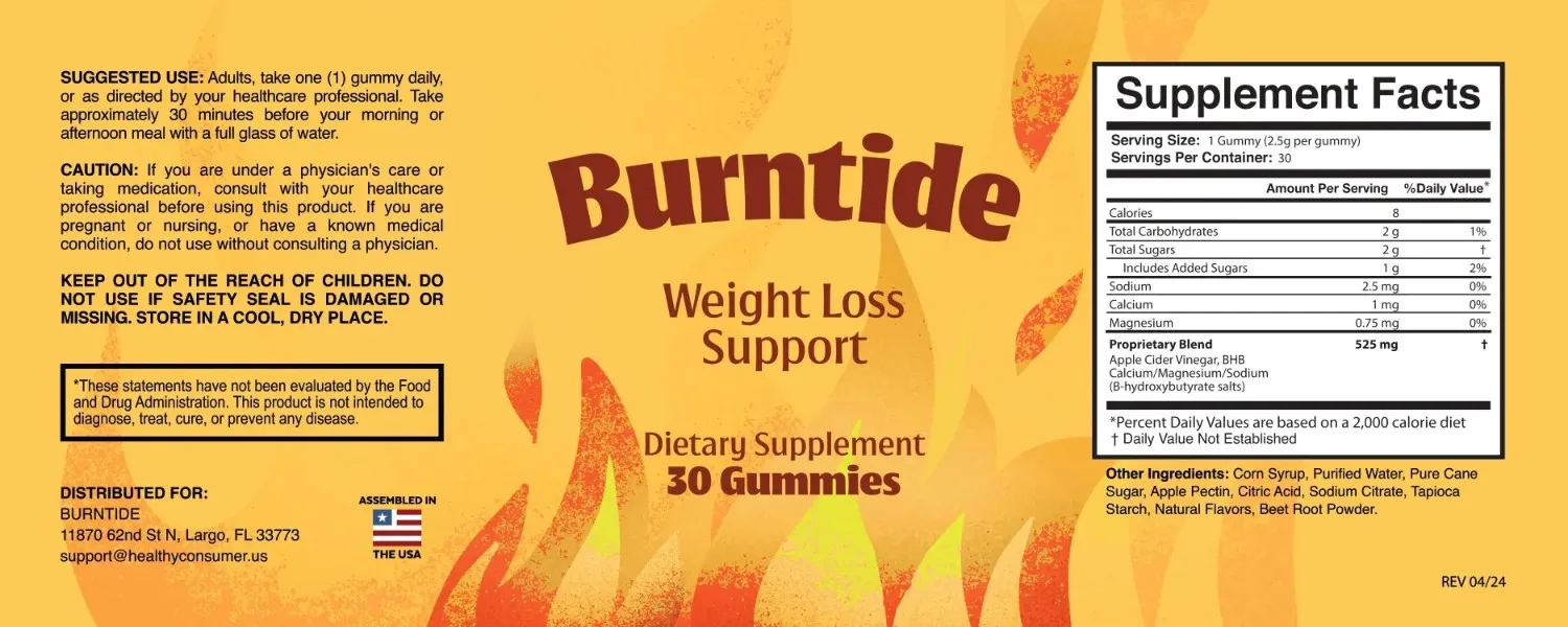 Burntide Supplement Facts